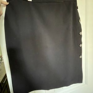 Ann Taylor Curvy Fit Black Pencil Skirt Size 14